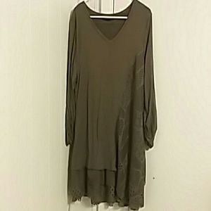 Brown patterned dress/shirt