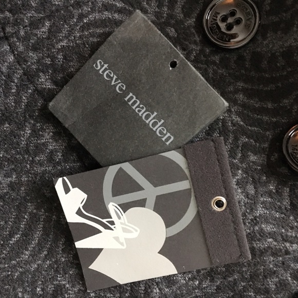 Steve Madden Black Pea Coat - Picture 4 of 5