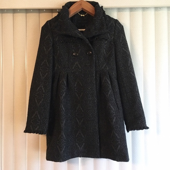 Steve Madden Black Pea Coat - Picture 2 of 5