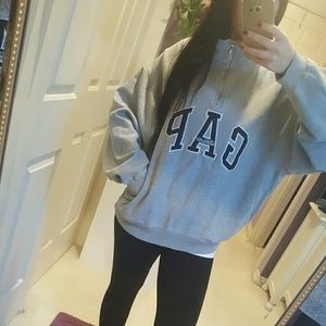GAP throwback oversized zip sweater