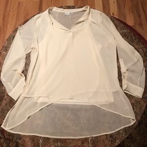 White Kim Rogers blouse size XL