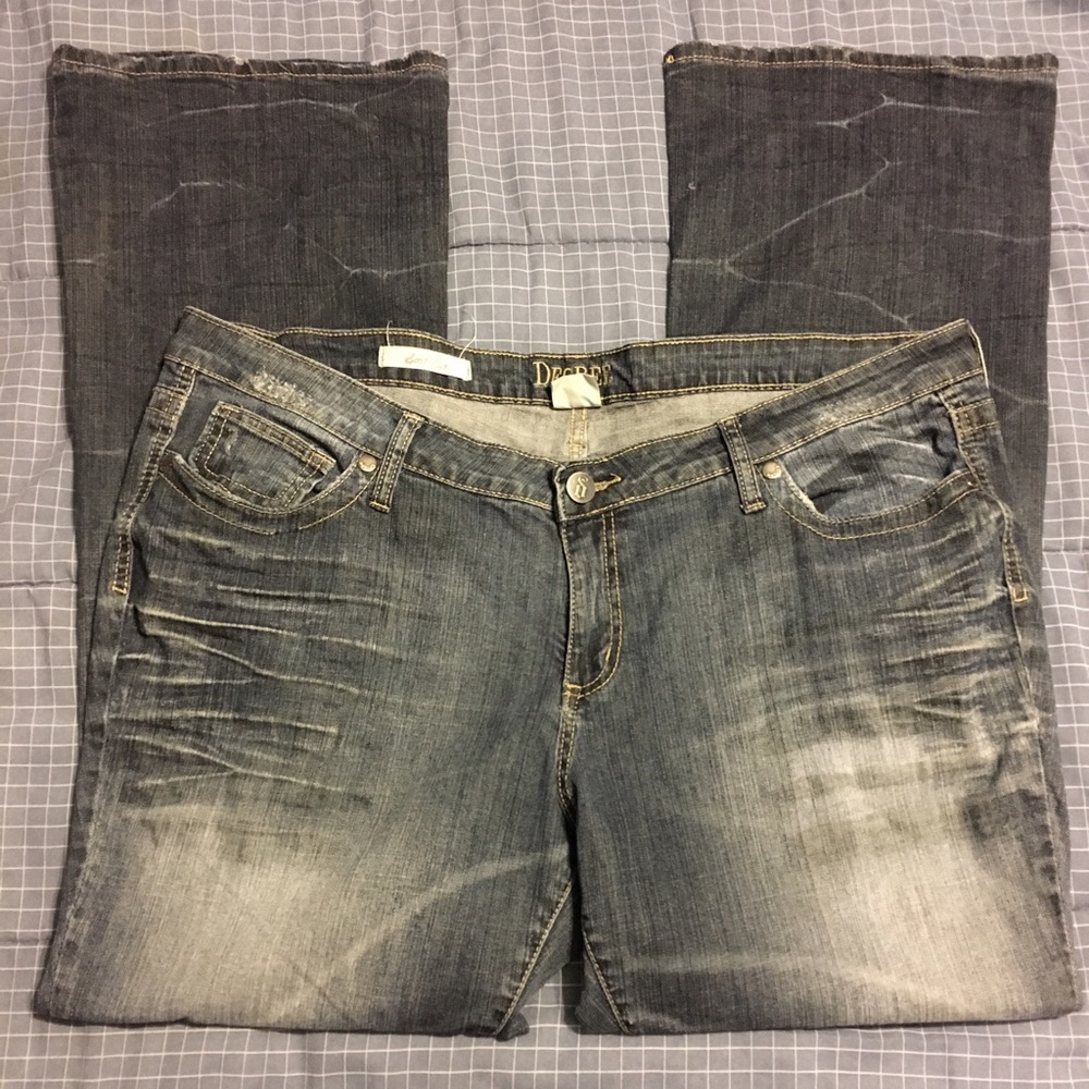 Decree Juniors Bootcut Stretch Denim Blue Jeans 21