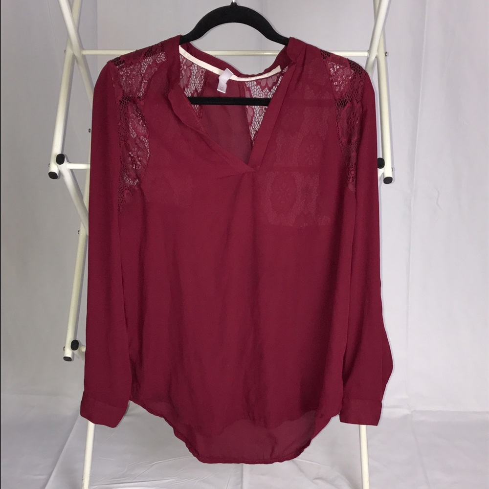 Red lace top