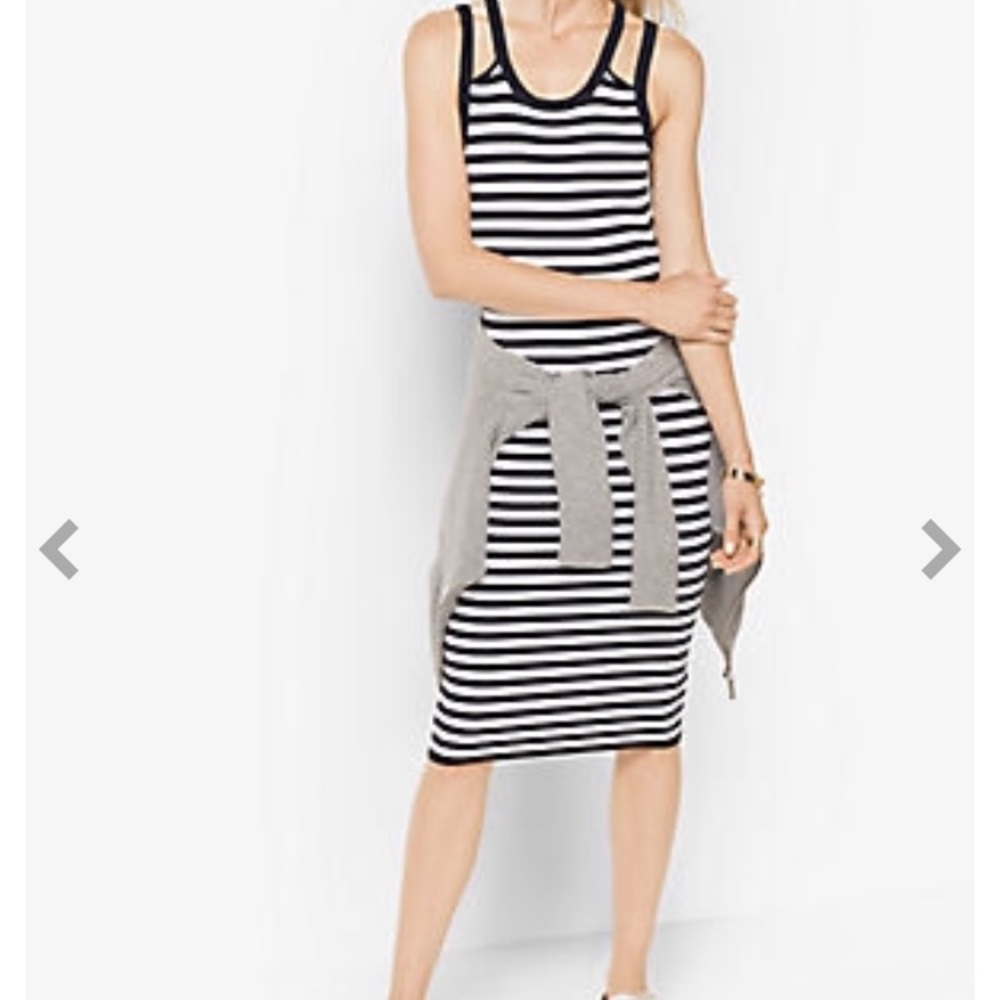 Michael Kors viscose/nylon striped dress