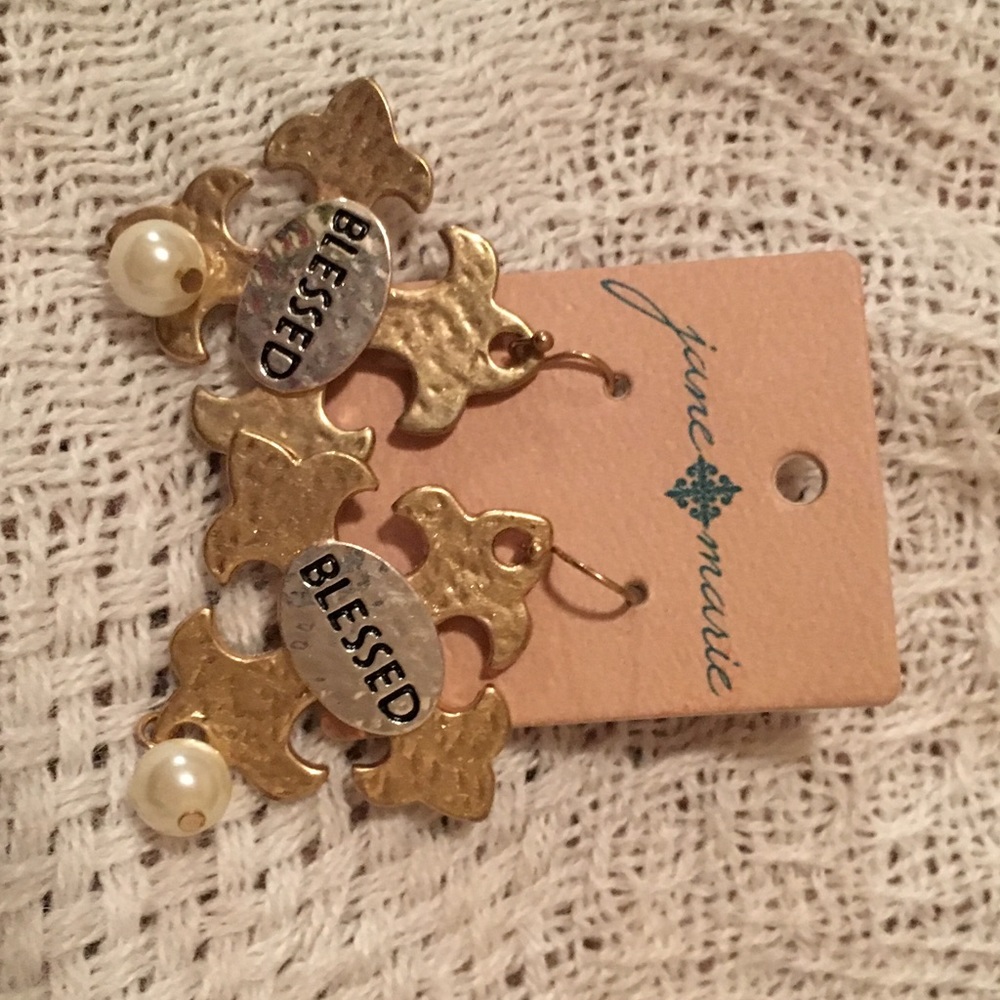 Brand. new- BLESSED earrings- boutique bought