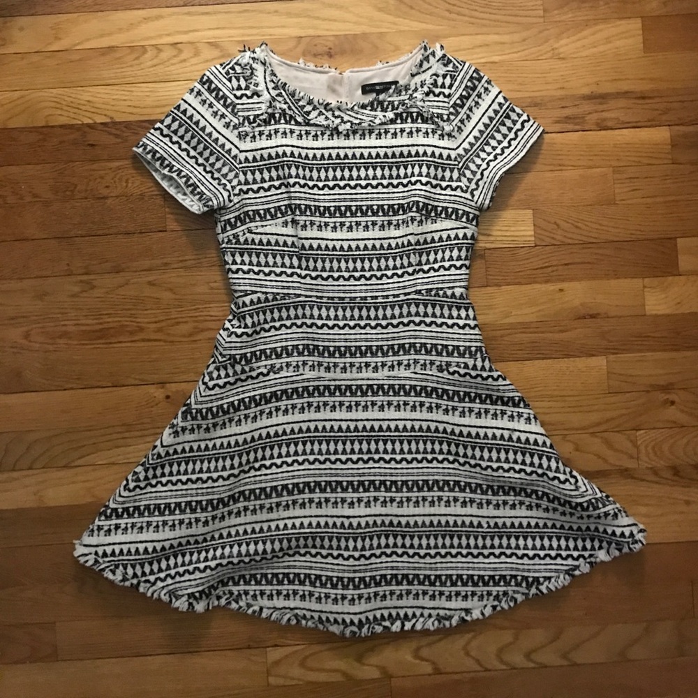 Woven B&W Dress - Picture 1 of 4