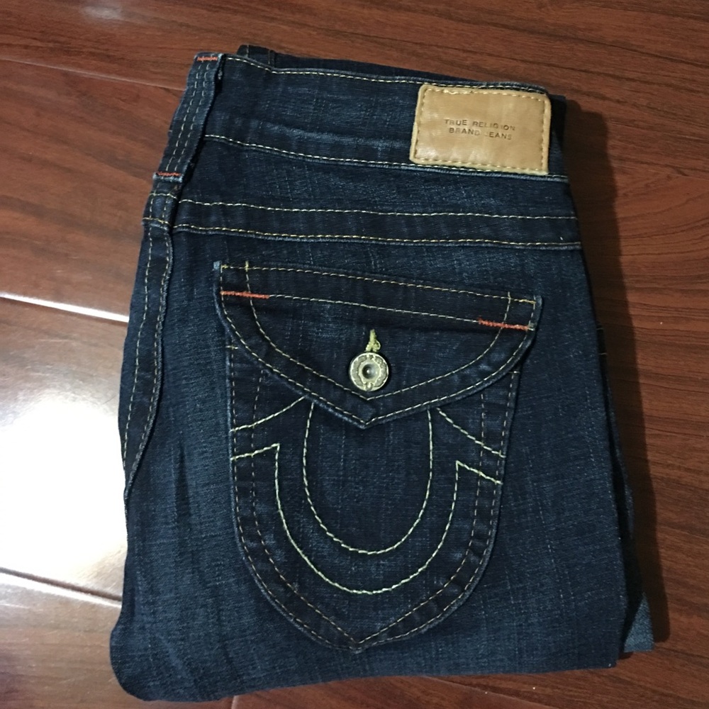 TRUE RELIGION Dark Blue Skinny Jeans Size 30