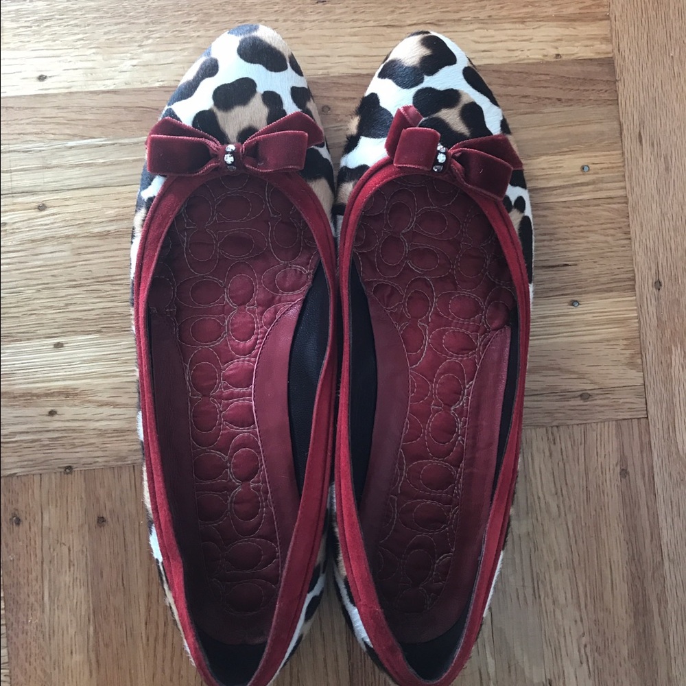 Coach leopard flats