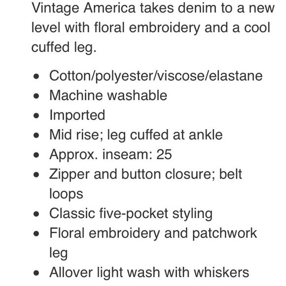 πΉHost Pick! 4/24 $55 Rose Embroidered Jeans S 16 - Picture 8 of 8