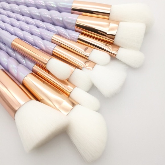 New 10pcs Unicorns Makeup Brushes Set - Picture 2 of 6