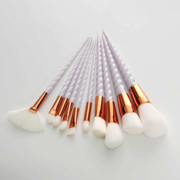New 10pcs Unicorns Makeup Brushes Set - Picture 3 of 6