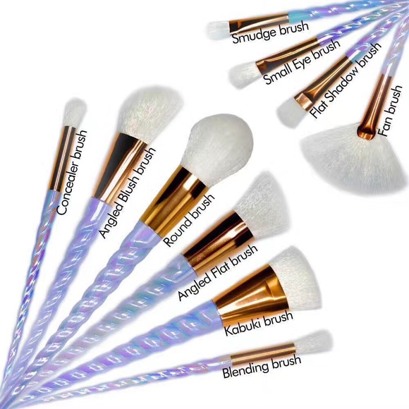 New 10pcs Unicorns Makeup Brushes Set - Picture 4 of 6