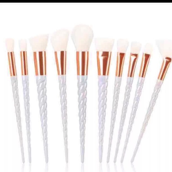 New 10pcs Unicorns Makeup Brushes Set - Picture 5 of 6