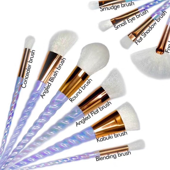 New 10pcs Makeup Unicorns Brushes Set - Picture 4 of 5