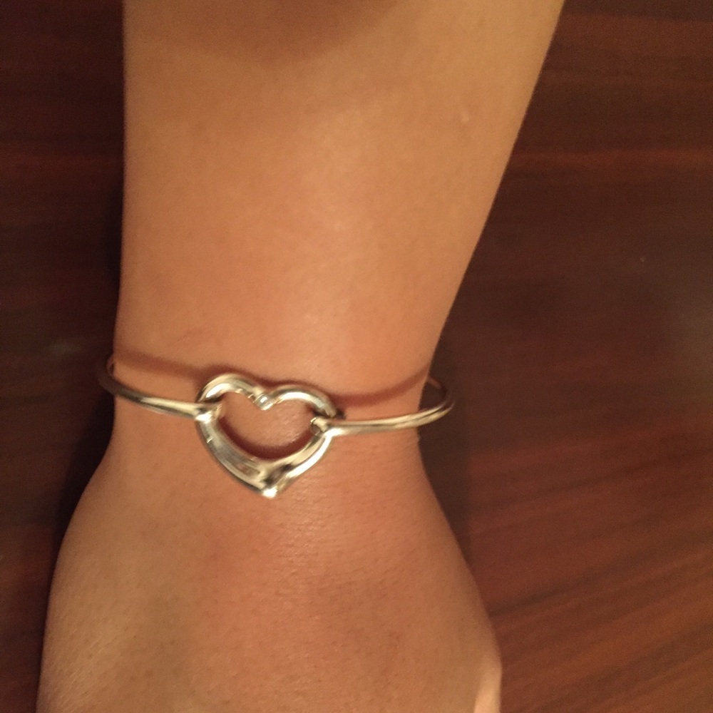LTiffany Elsa Peretti Diamond Open ❤ Bangle - Picture 2 of 3