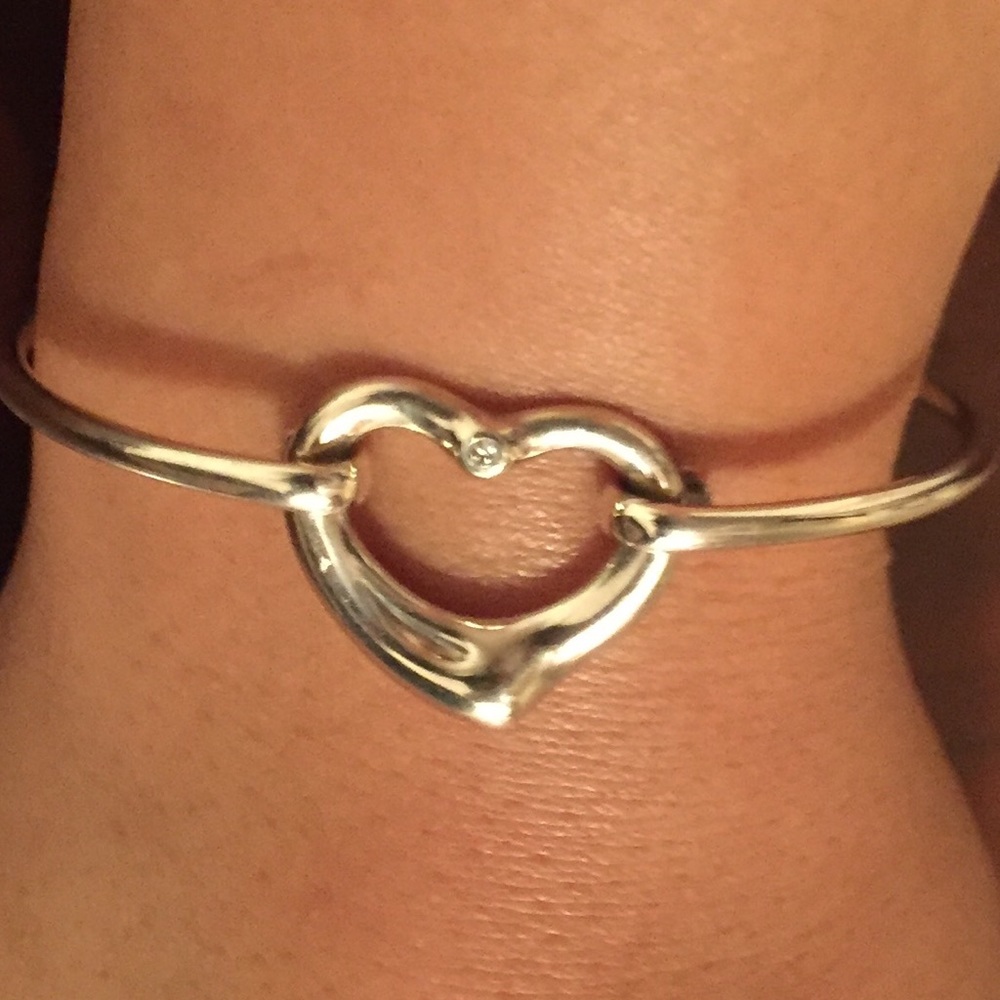 LTiffany Elsa Peretti Diamond Open ❤ Bangle - Picture 3 of 3