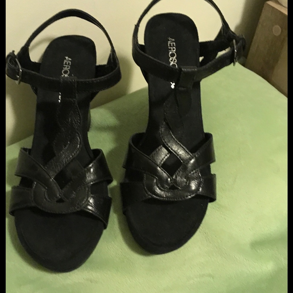 💋Sexy Black Wedge Sandals 💋