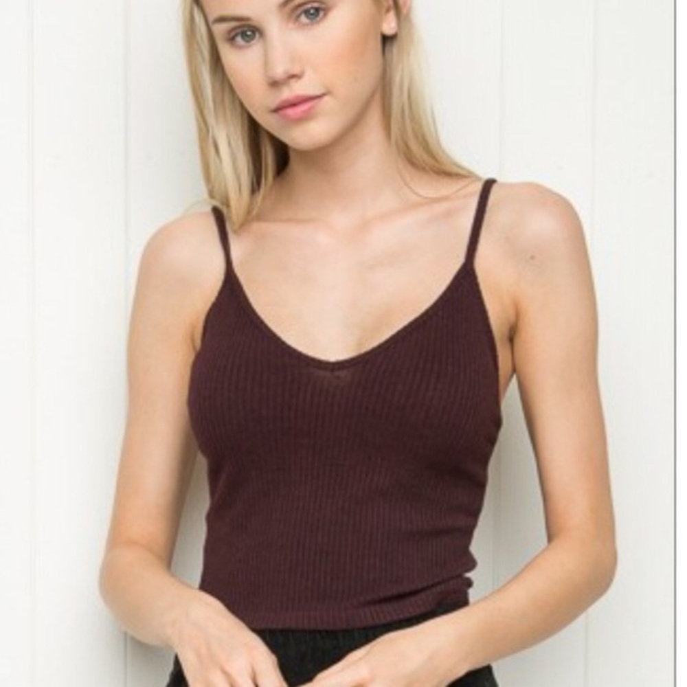 Brandy Melville Joanne Tank Top Burgundy
