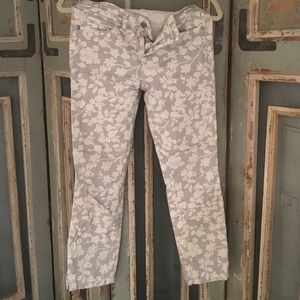 Anthropologie floral print capris