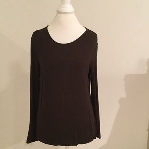 Chico's Brown size 2 long sleeve T-Shirt