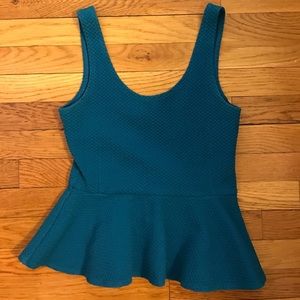 Blue Peplum Tank