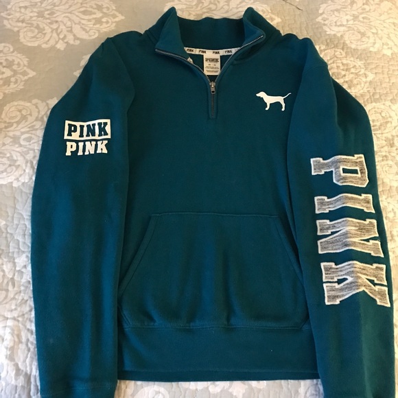 Victoria's Sec Pink 1/4 Zip sweatshirt size-XS(?S) - Picture 4 of 5