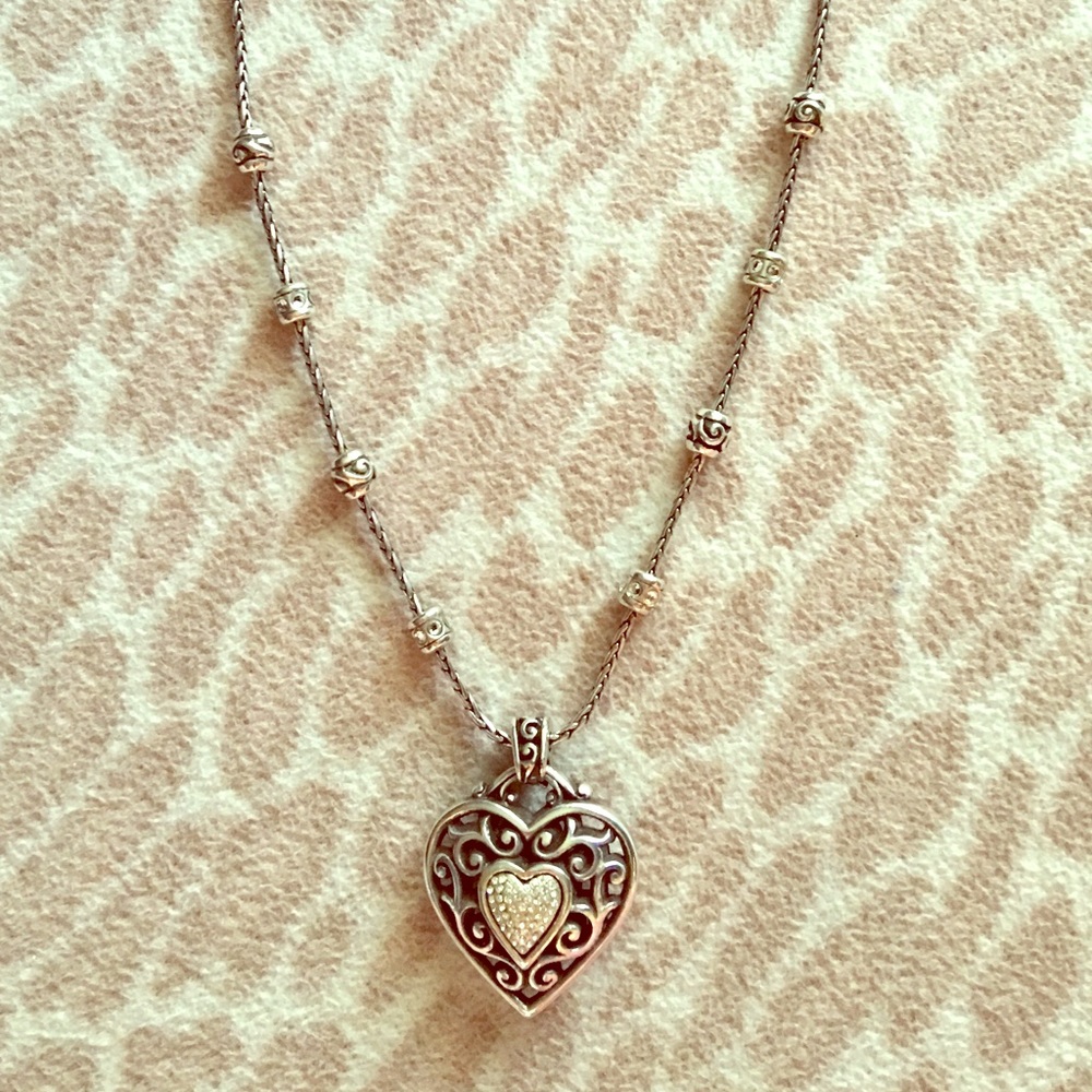 Brighton and Swarovski Heart Necklace