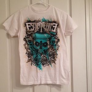 Escape the Fate Band Tee Skull and Roses
