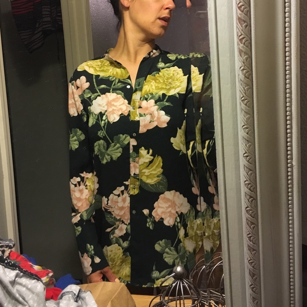 Brand new floral H&M work Blouse