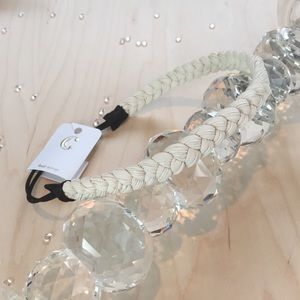 [Charming Charlie] Ivory leather braid headband