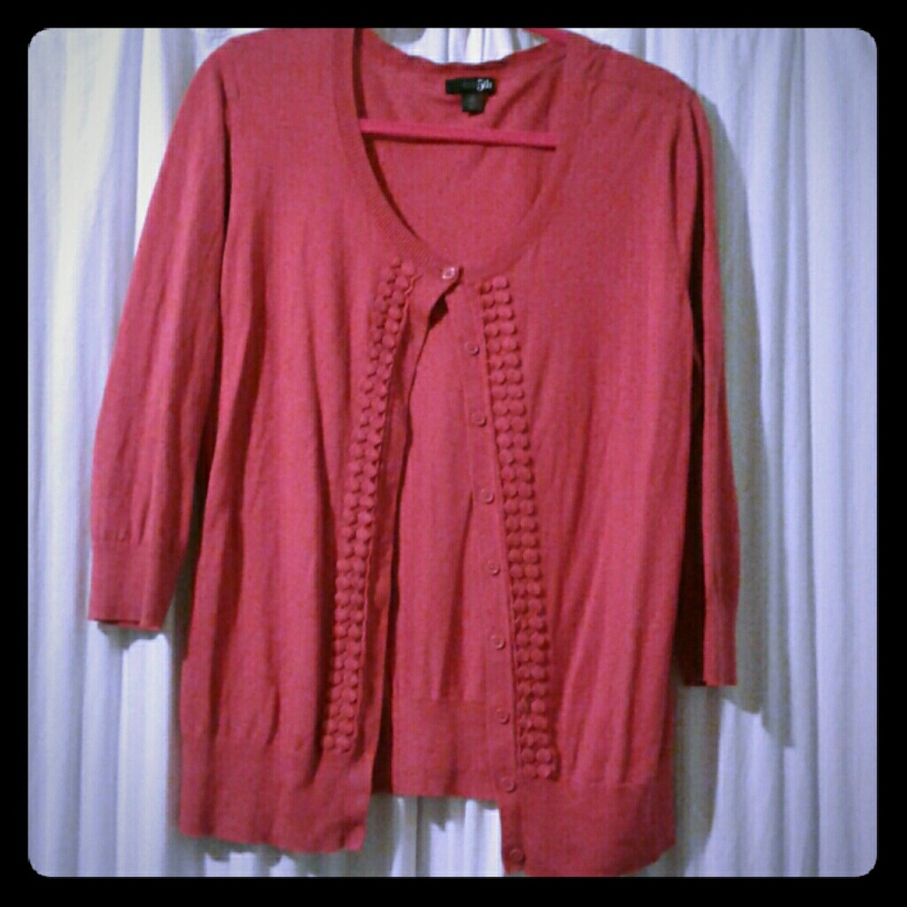 Raspberry Colored Cardigan
