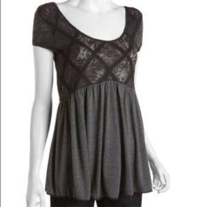 Free People Slub Knit Babydoll Top