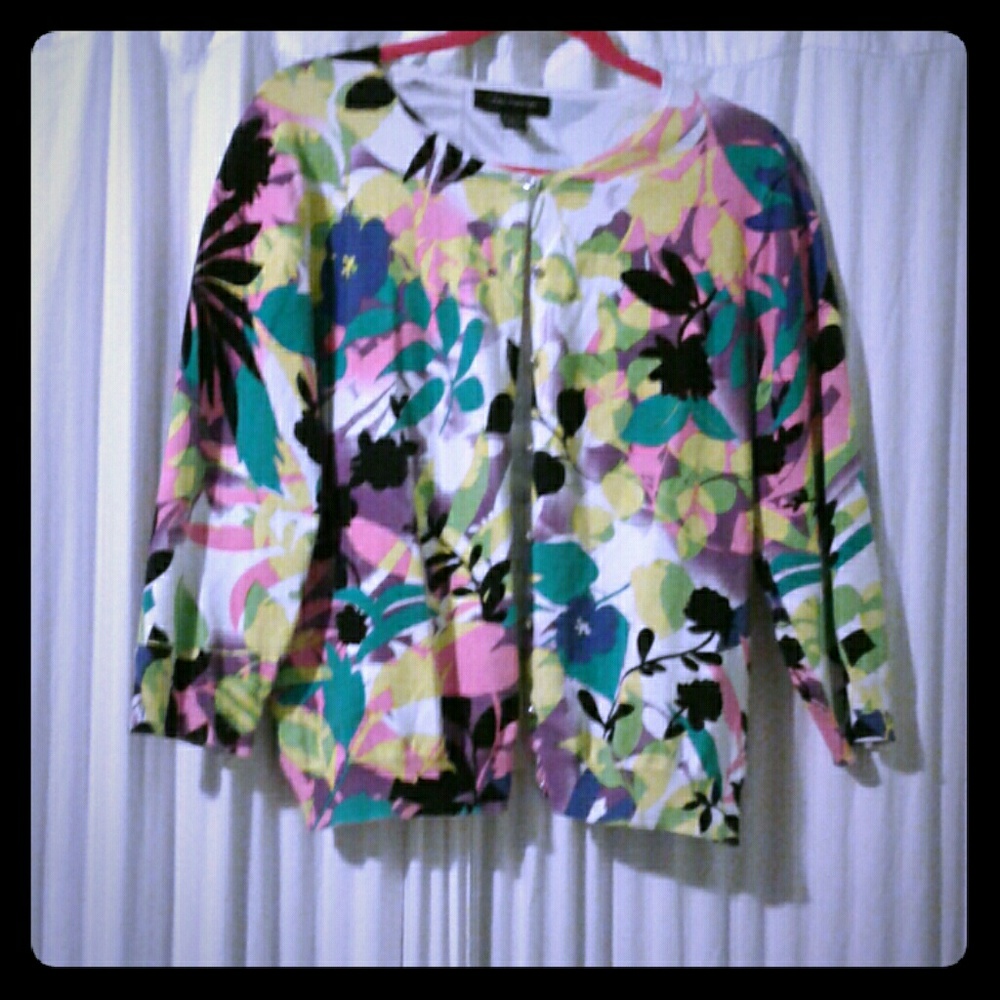 Abstract Floral Cardigan