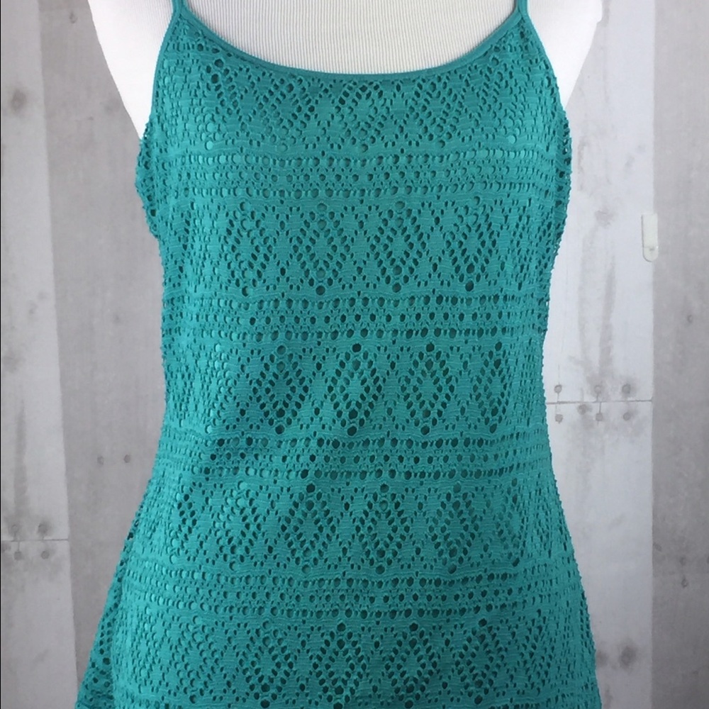 EUC M Express teal sexy stretch Bra cami