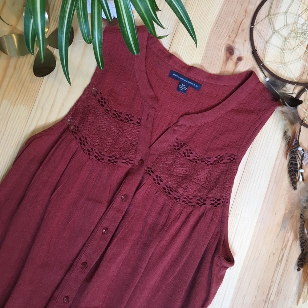 SOLD Flowy Burnt Orange Blouse