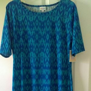Lularoe Julia Dress, Ikat print XL