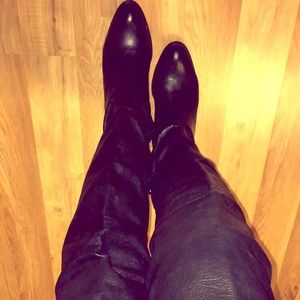 Ecoté sleek over the knee boots (leather)