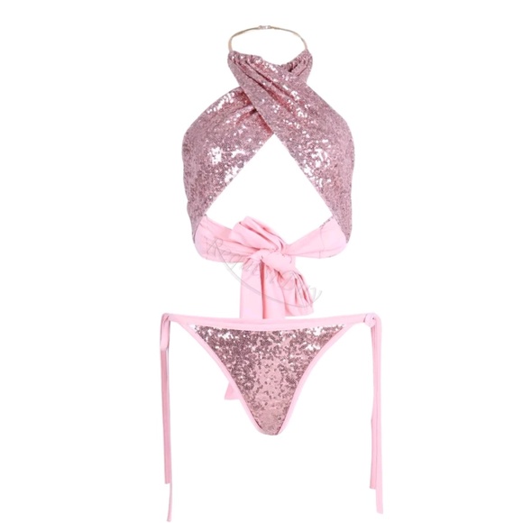 Only 1 Medium Available Sexy Sequin Bikini - Picture 6 of 7