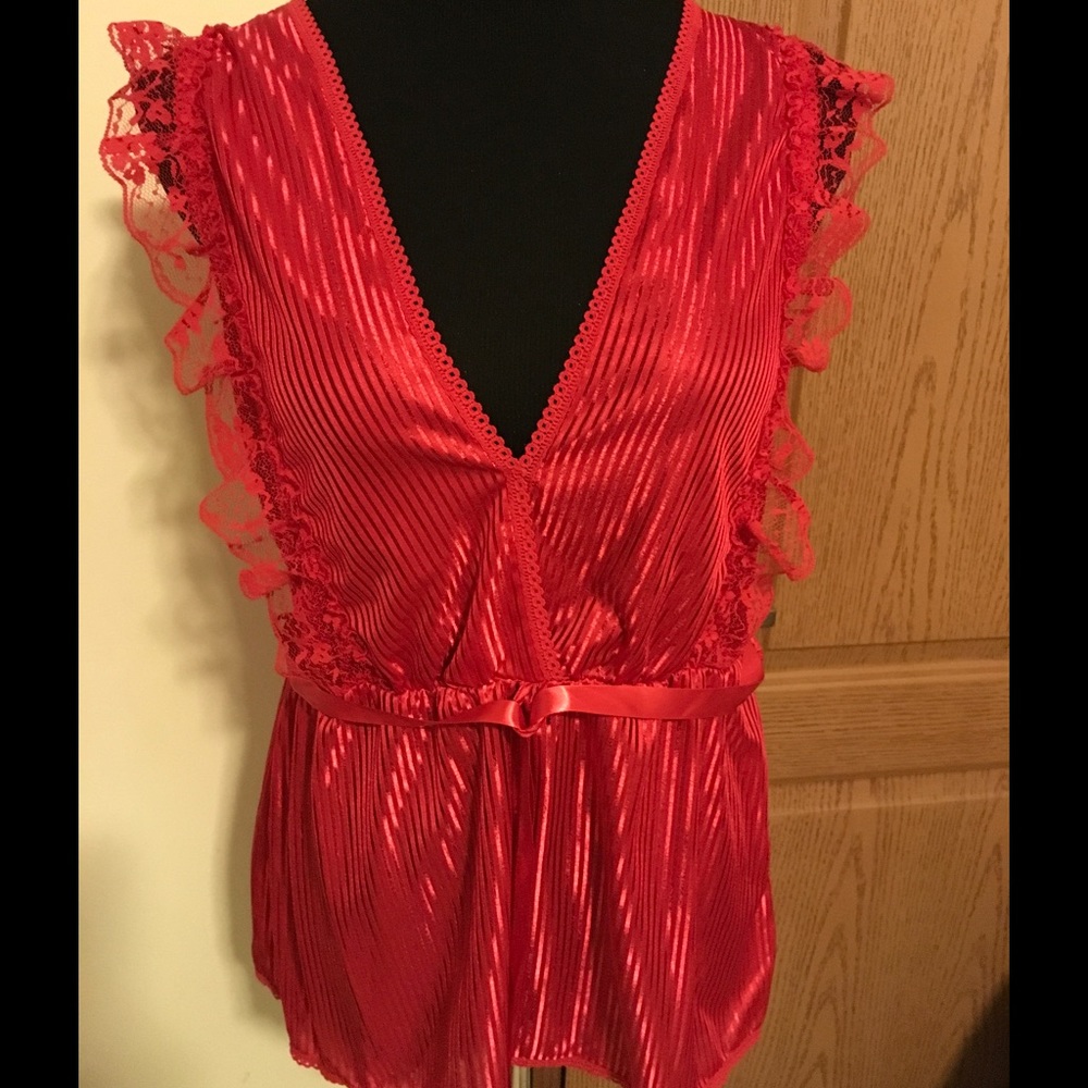 2 Piece Sexy Lingerie Red Large