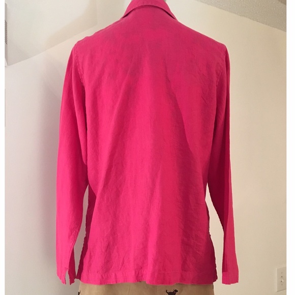 Linen Blouse,Liz Claiborne ,Pink size Medium - Picture 7 of 8
