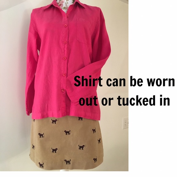 Linen Blouse,Liz Claiborne ,Pink size Medium - Picture 8 of 8