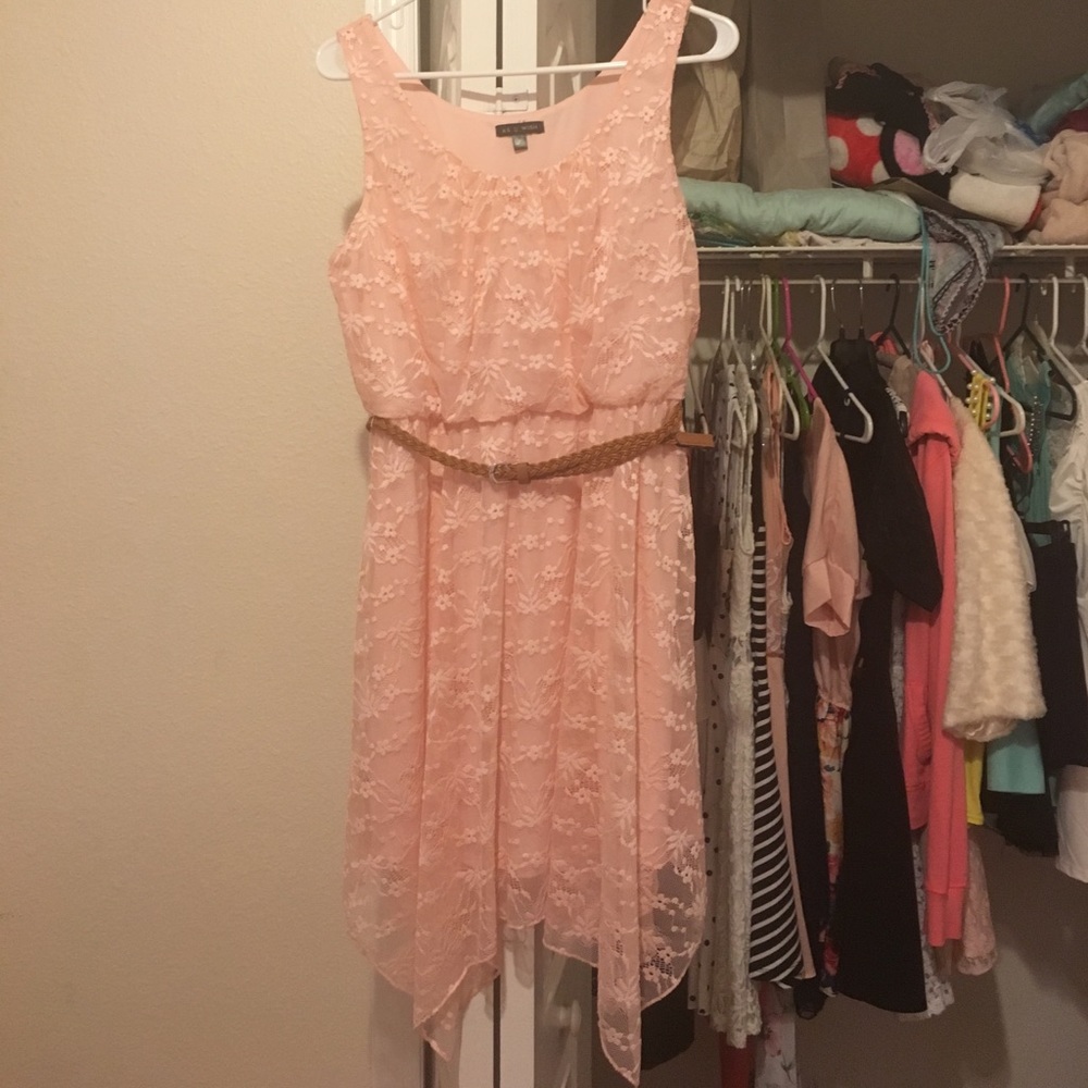 Pink floral dress