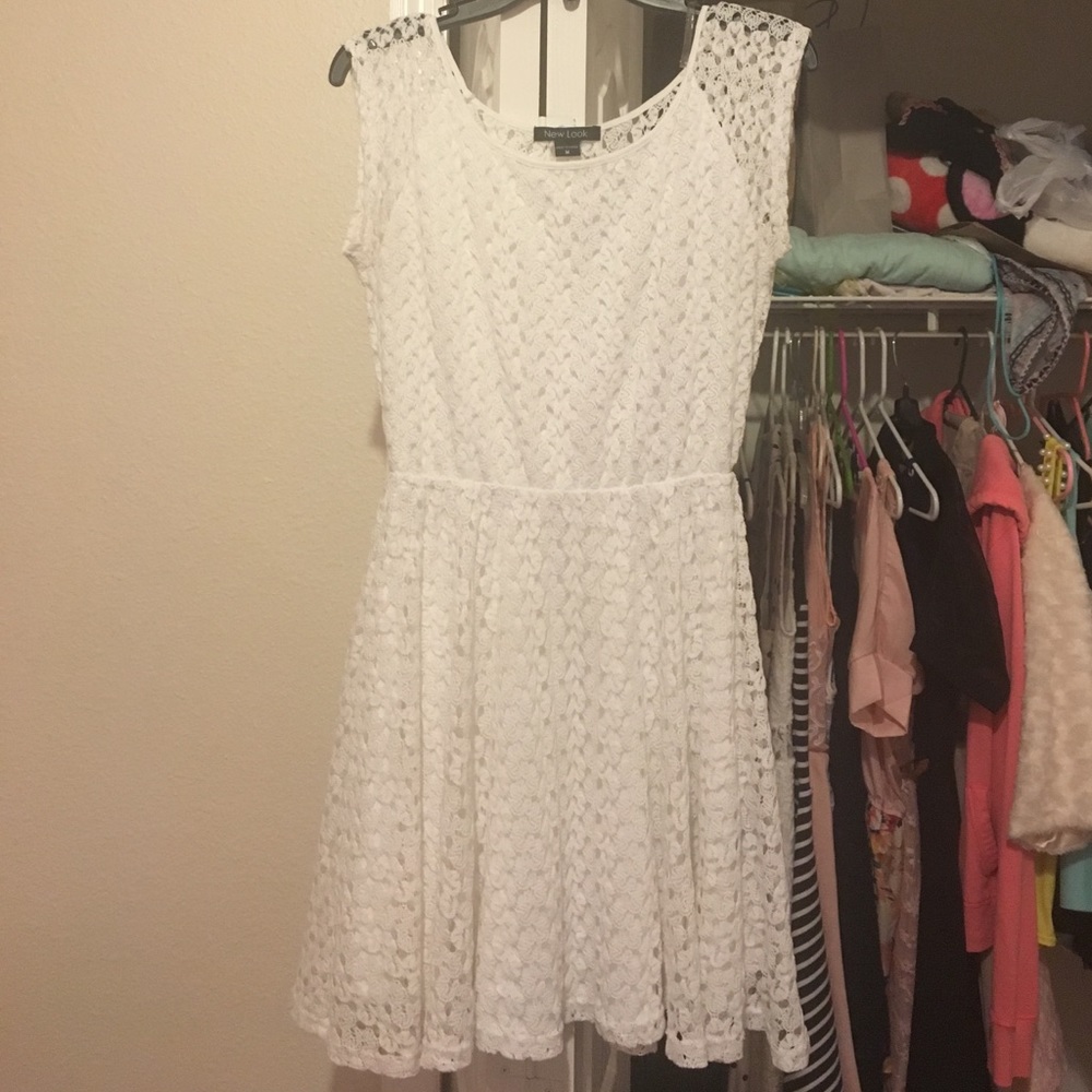 White floral dress