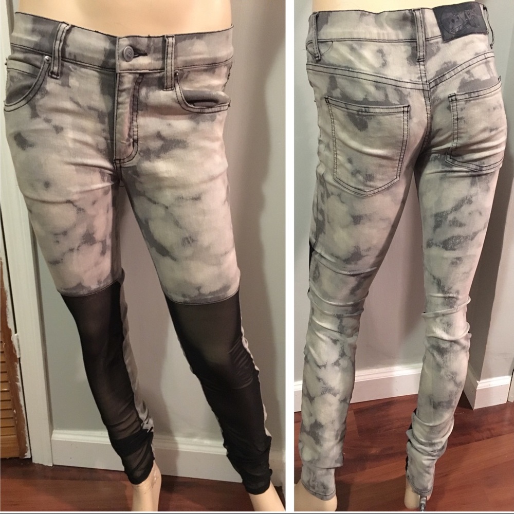 🎉HP🎉 Cheap Monday Ombre Stretch Mesh Denim Jeans