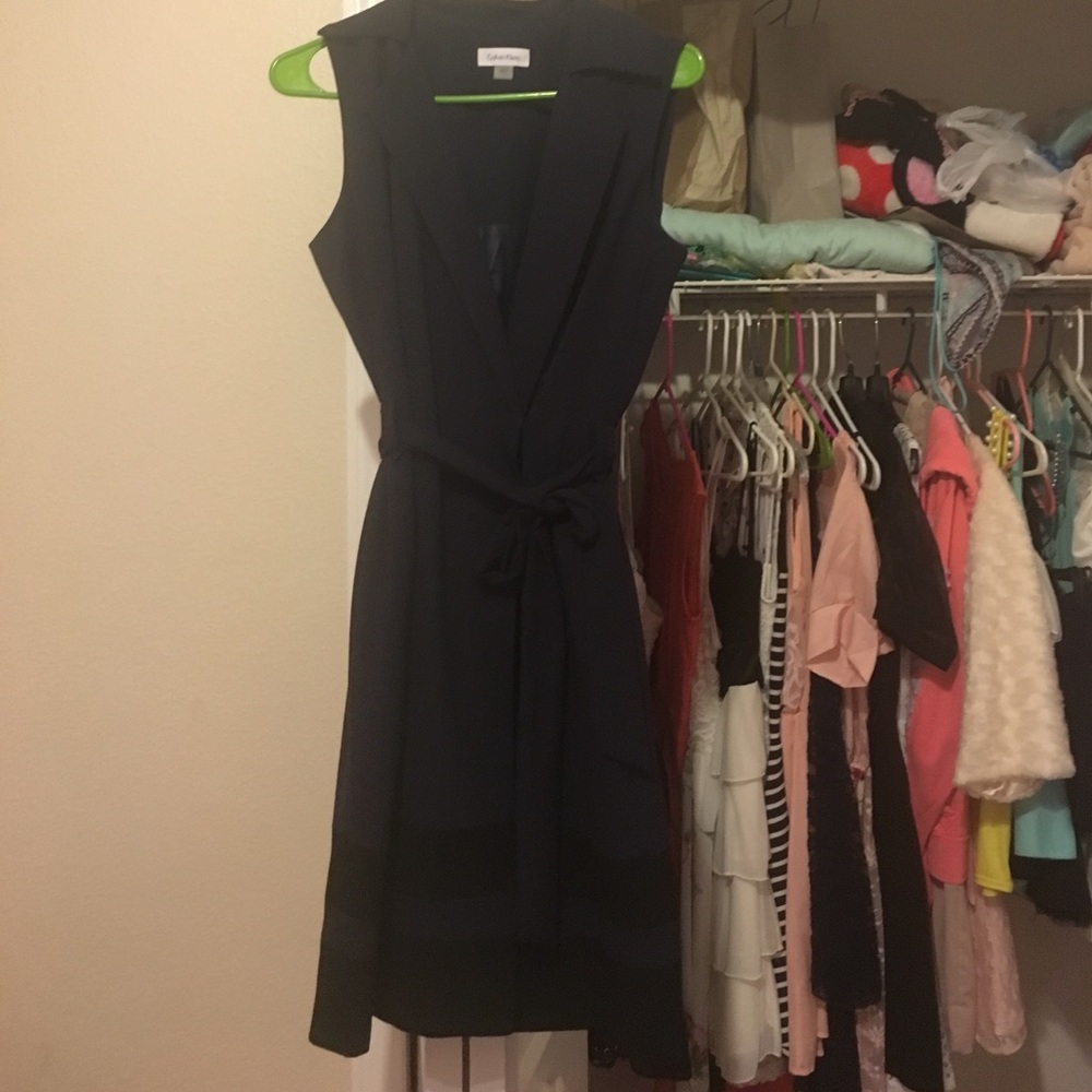 CK navy blue dress