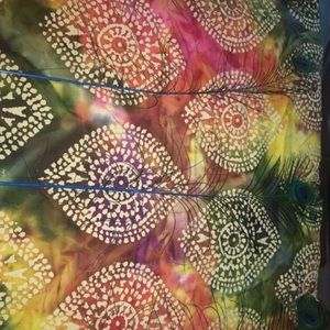 Little mandala w 4 peacock feathers