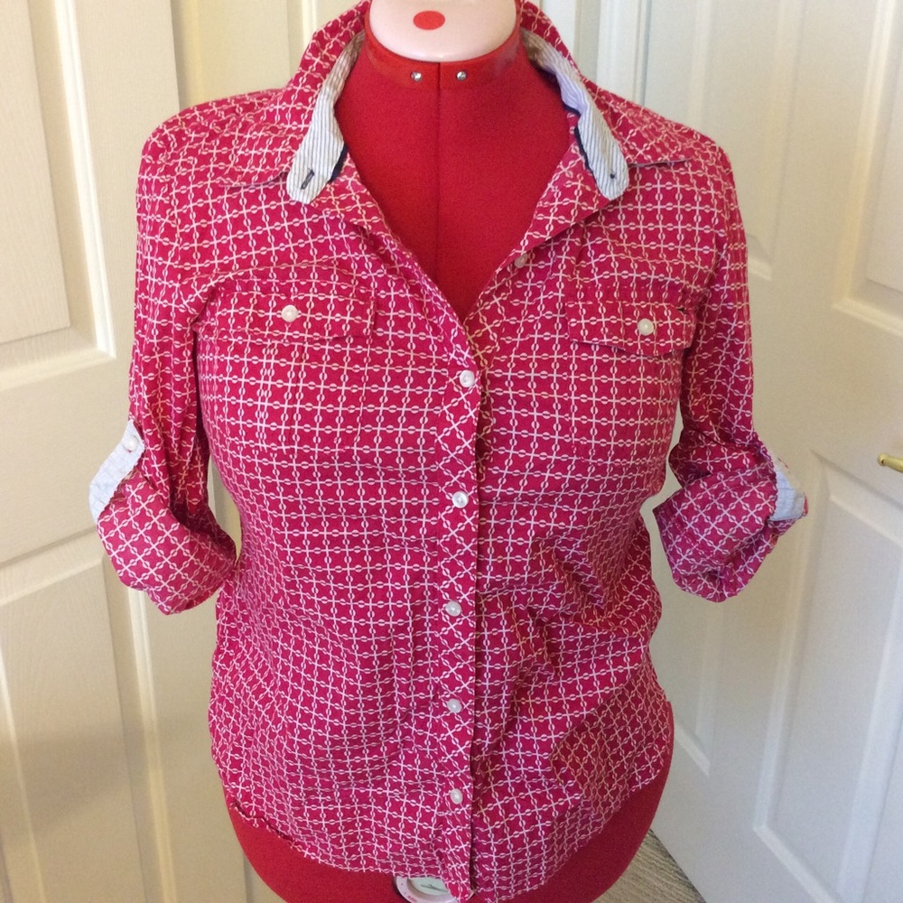 Tommy Hilfiger Nautical themed Button down blouse