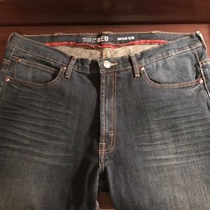 wrangler red vintage slim