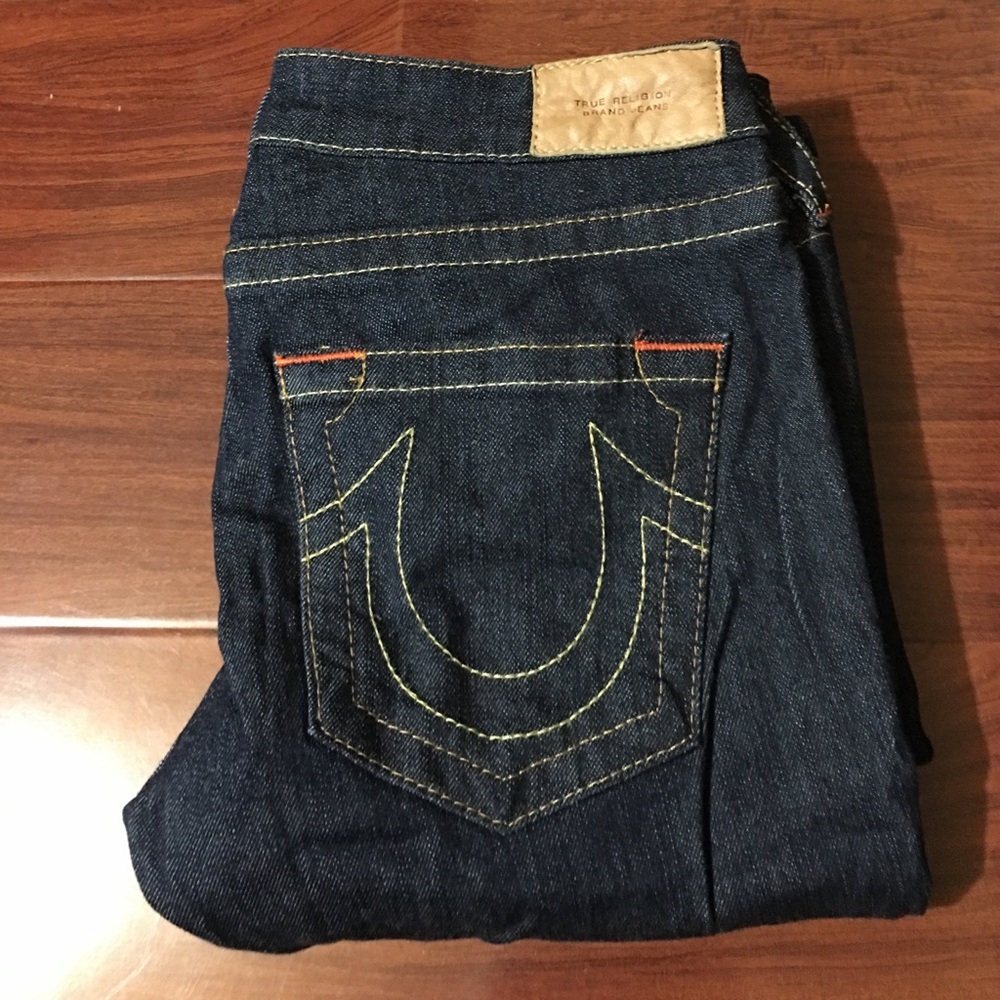 TRUE RELIGION Dark Blue Skinny Jeans Size 30