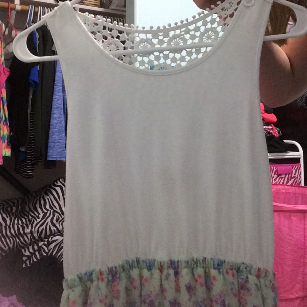 fairly new dress small small very faint stain.